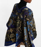Etro - Printed wool-blend cape