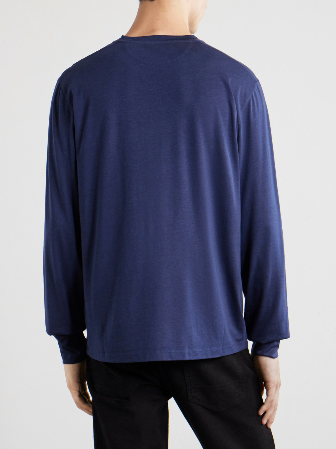 TOM FORD - Lyocell and Cotton-Blend Jersey T-Shirt - Blue