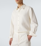 God's True Cashmere Linen shirt with moonstone