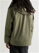 Comfy Outdoor Garment - Slash Logo-Print Coexist Ripstop Hooded Jacket - Green