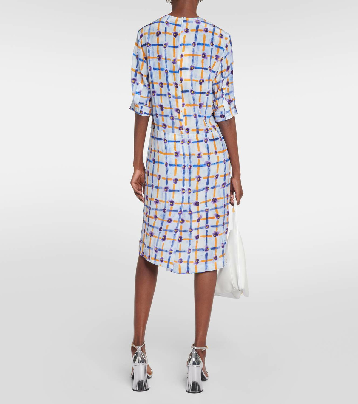 【MARNI】 Printed silk midi dress Marni Printed silk midi dress Marni