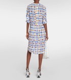 Marni Printed silk midi dress