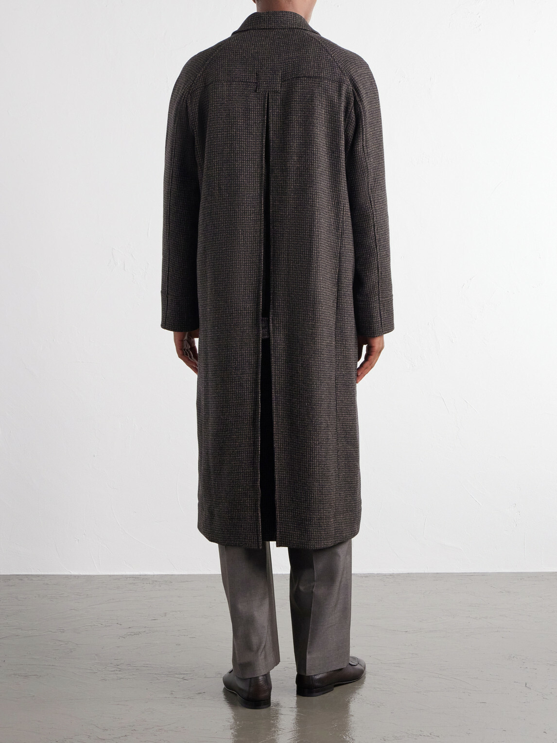 Oliver Spencer - Lothian Houndstooth Tweed Coat - Brown