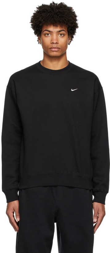 Photo: Nike Black Solo Swoosh Heavyweight Sweatshirt