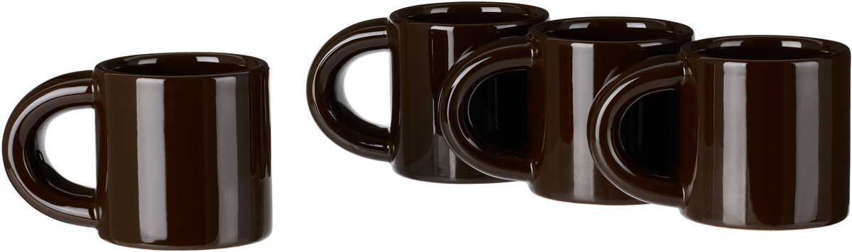 HEM Brown Bronto Espresso Cup Set, 4 pcs