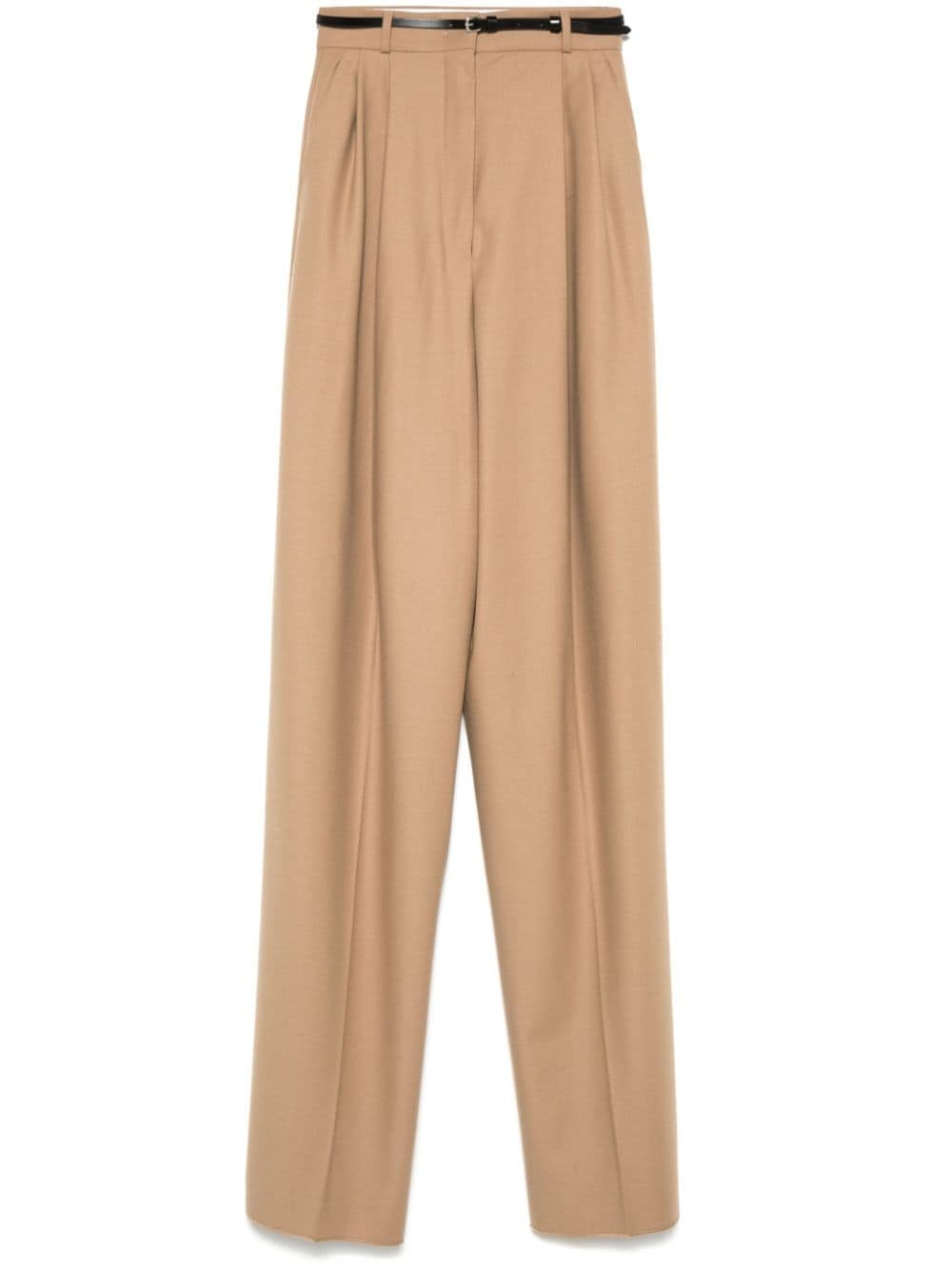 【送料&関税込】SportMax Wool Wide-leg Trousers Wool wide-leg trousers, black | Sportmax