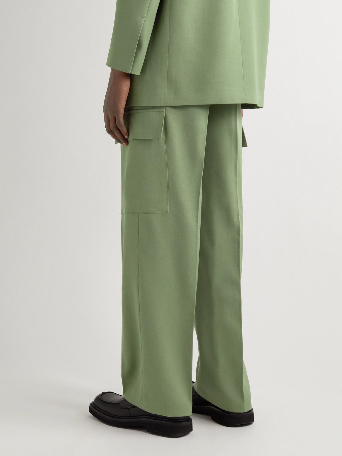 Jil Sander - Straight-Leg Wool-Twill Cargo Trousers - Green Jil Sander