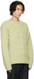 Dries Van Noten Green Crewneck Sweater