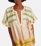 Eres Ice striped silk twil kaftan