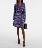 Diane von Furstenberg Edwina knitted jacquard wrap dress