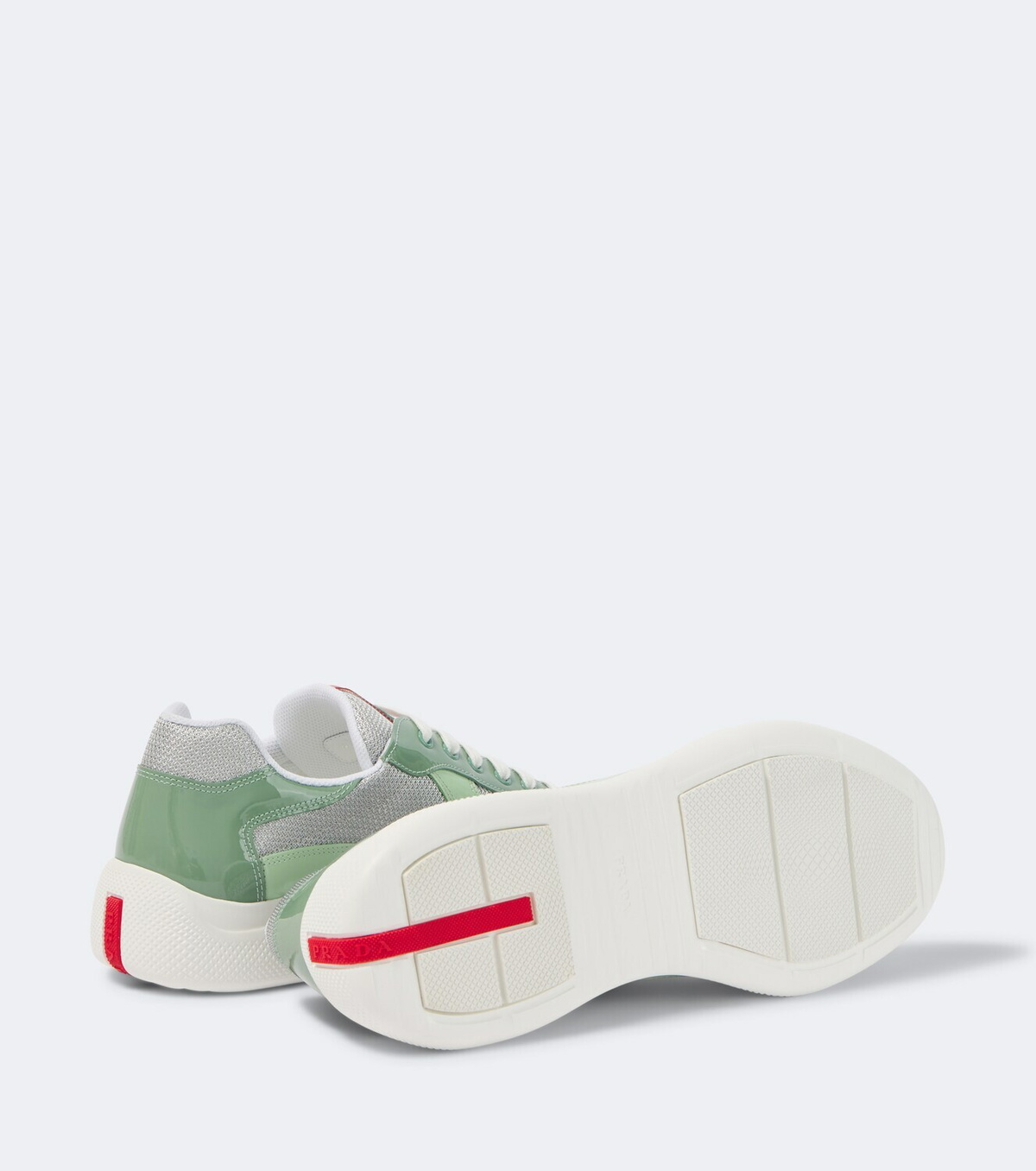 Prada Prada America's Cup leather-trimmed sneakers