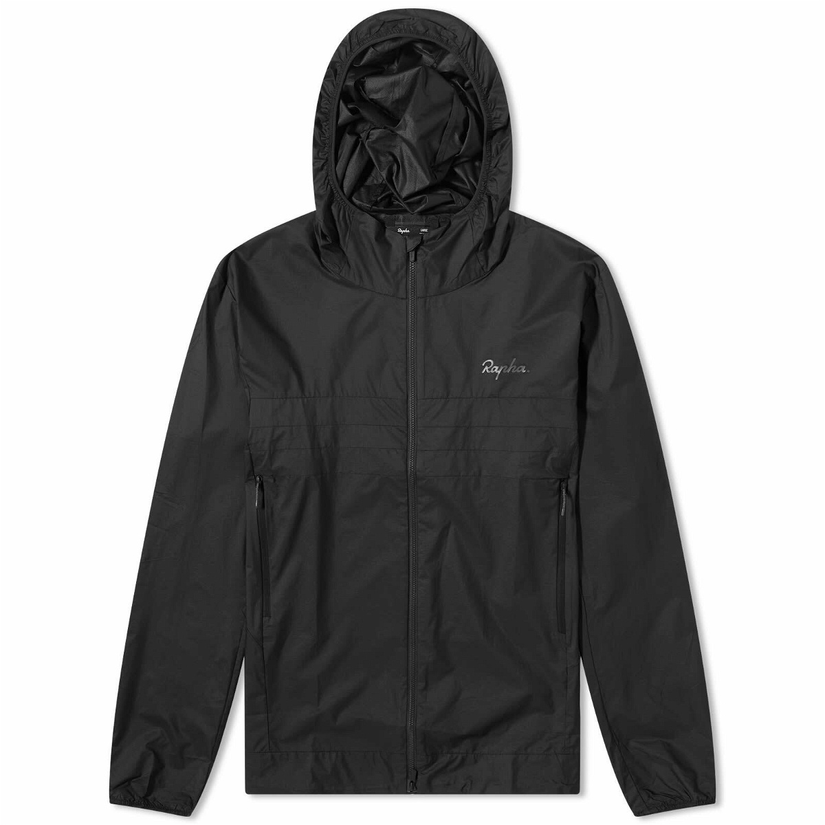 Rapha Men's Explore Hooded Lightweight Jacket in Black/Black Rapha