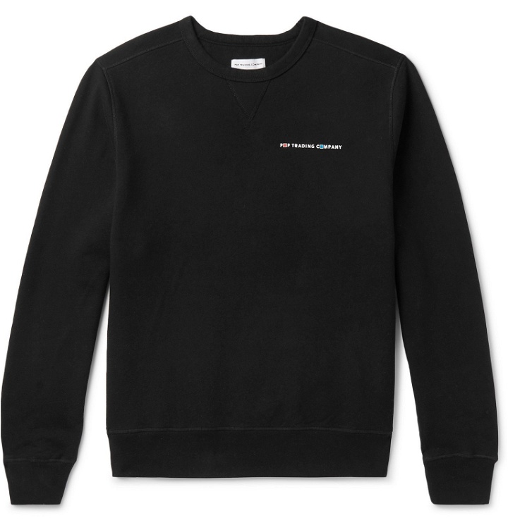Photo: Pop Trading Company - Delta Logo-Print Fleece-Back Cotton-Jersey Sweatshirt - Black