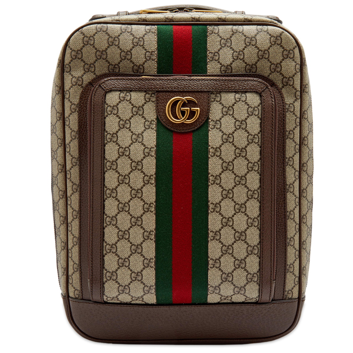 Gucci - Logo-Appliquéd Leather-Trimmed Printed Monogrammed Coated-Canvas  Backpack - Brown Gucci