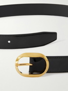 TOM FORD - 3cm Patent-Leather Belt - Black