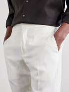Zegna - Straight-Leg Linen-Twill Trousers - Neutrals