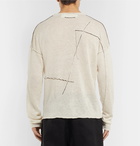 Isabel Benenato - Embroidered Linen Sweater - Men - White