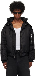 Ashley Williams Black Butterfly Bomber Jacket