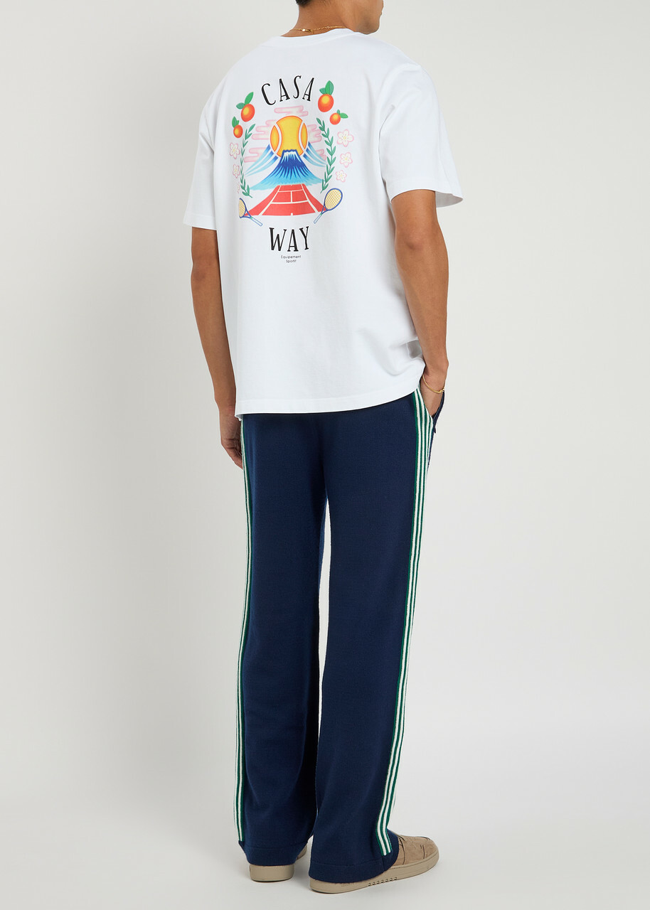Tシャツ・カットソー CASABLANCA MOUNTAINS T-SHIRT Casablanca Casaway Mountain Logo Cotton T-shirt White Casablanca