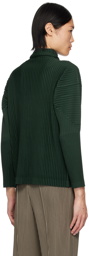 HOMME PLISSÉ ISSEY MIYAKE Green Dolman Sleeve Turtleneck