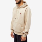 AMI Paris Men's Small A Heart Hoodie in Champagne