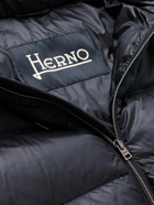 Herno - Quilted Wool-Blend and Shell Hooded Down Jacket - Blue