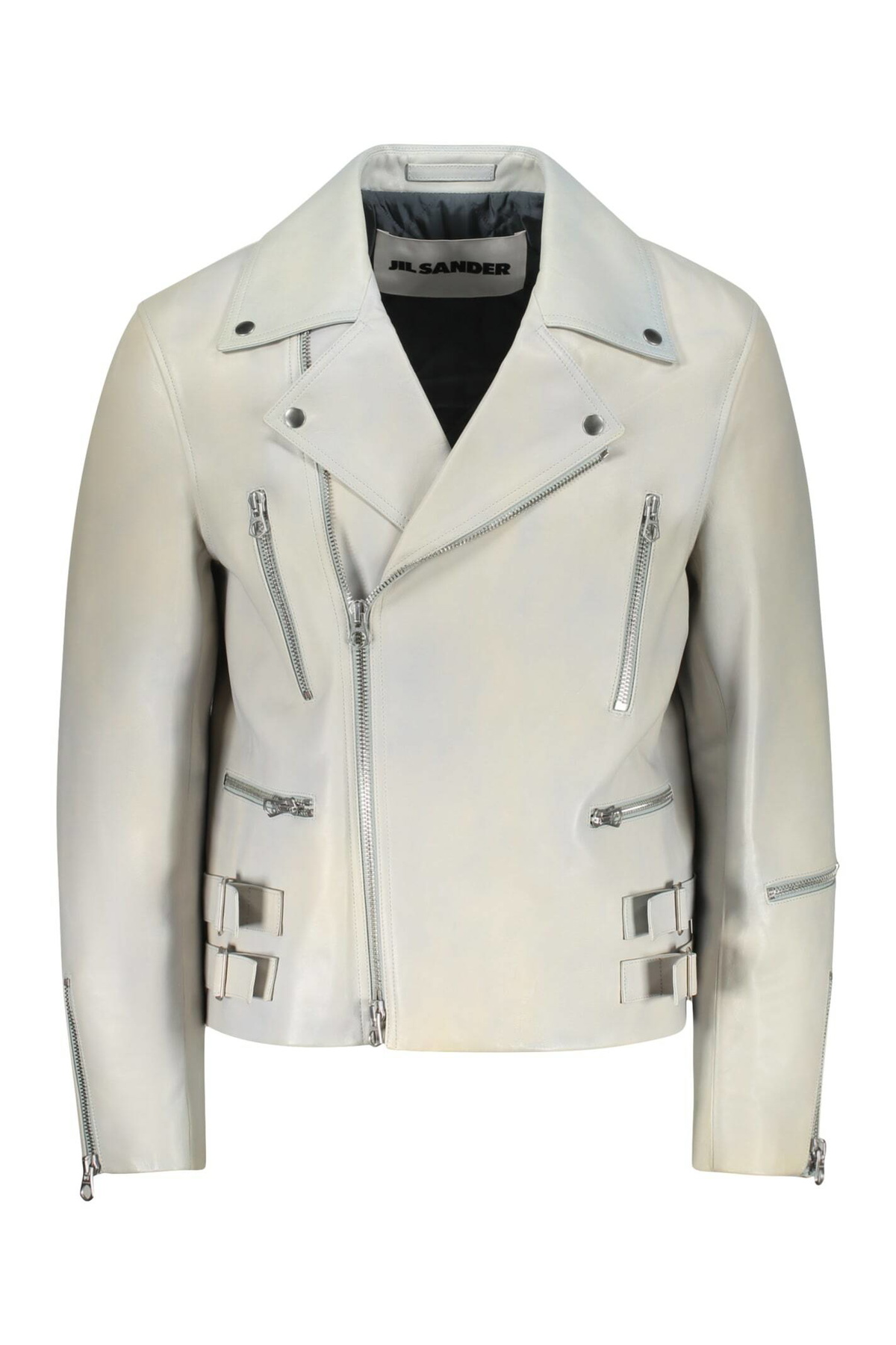 JIL SANDER ベージュ レザージャケット Jil Sander Beige Spread Collar Leather Jacket Jil Sander