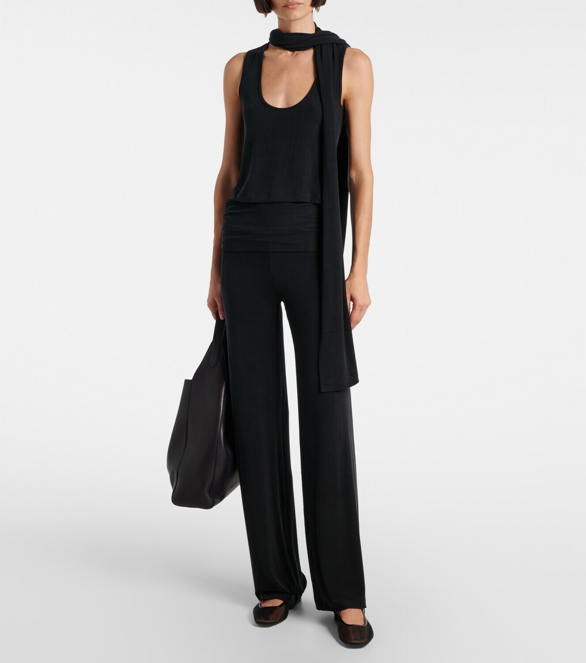 Aya Muse Gathered high-rise straight pants