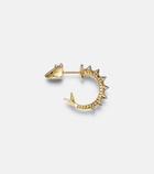 Yvonne Léon Marlin 9kt gold single earring with diamonds