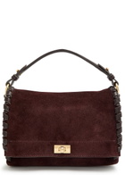 Anya Hindmarch Mortimer Leather and Suede Cross-body bag - Burgundy - One Size