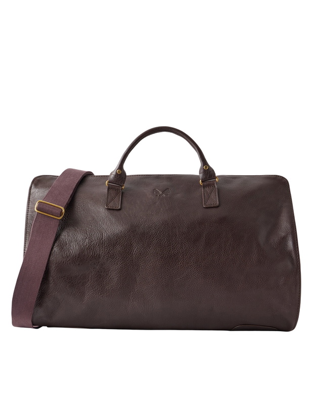 Photo: Bennett Winch - S.C. Holdall Convertible Full-Grain Leather and Cotton-Twill Weekend Bag - Brown
