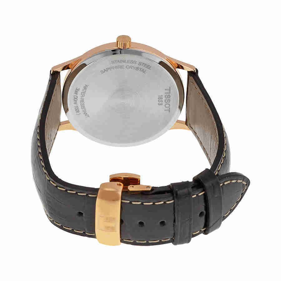 Tissot Rose Dream Quartz Black Dial Black Leather Mens Watch T914.410.46.057.00