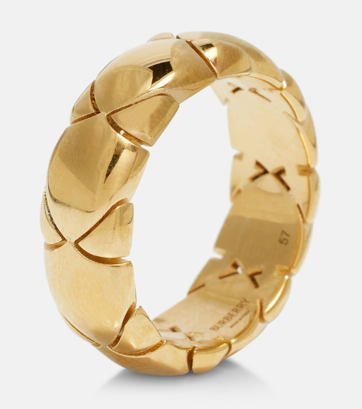 Burberry Shield Segment gold-plated sterling silver ring