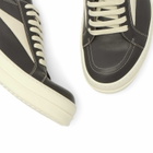 Rick Owens Men's Leather Vintage Sneaks in Drkdust/Milk/Milk