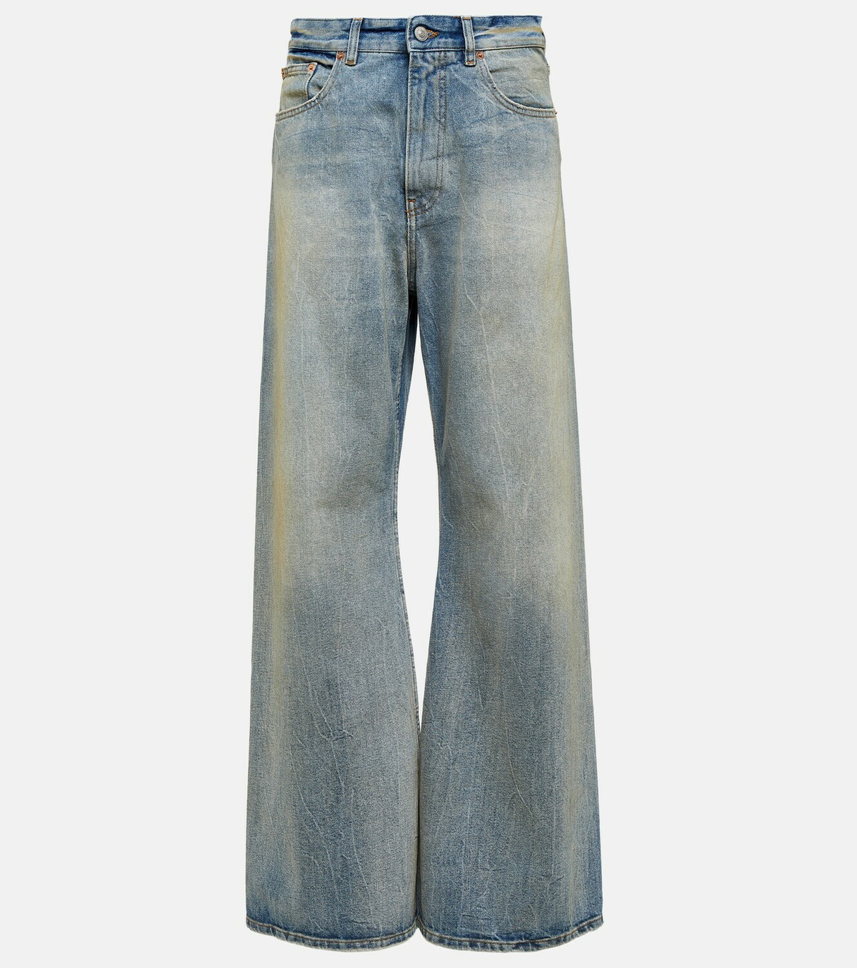 【関税&送料込】Mm6 Maison Margiela Hand-Painted Denim Long MM6 Maison Margiela - High-rise wide-leg jeans MM6 Maison