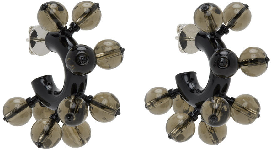 HUGO KREIT Black Big Bang Hoop Earrings