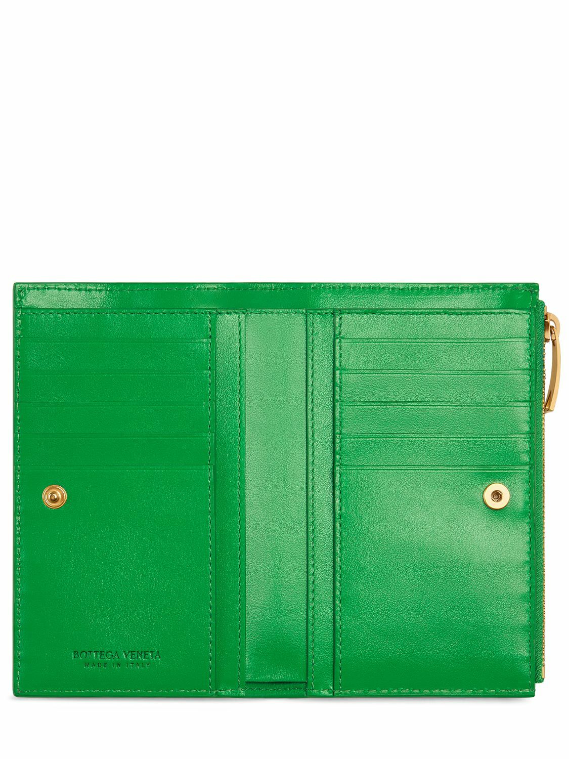 Bottega Veneta Green Calfskin Wallet