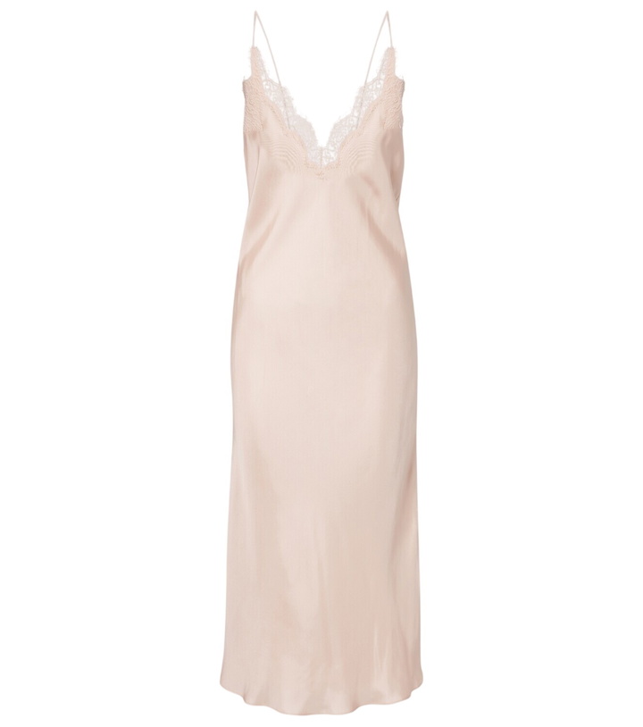 Photo: Róhe Lace-trimmed silk satin slip dress