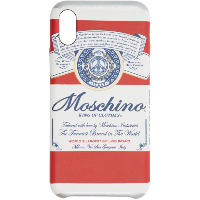 Photo: Moschino Red Budweiser Edition iPhone X/XS Case