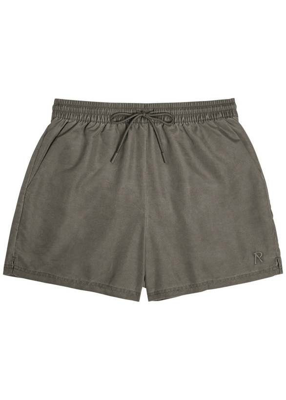 Photo: Represent Smart Logo-embroidered Shell Swim Shorts Charcoal