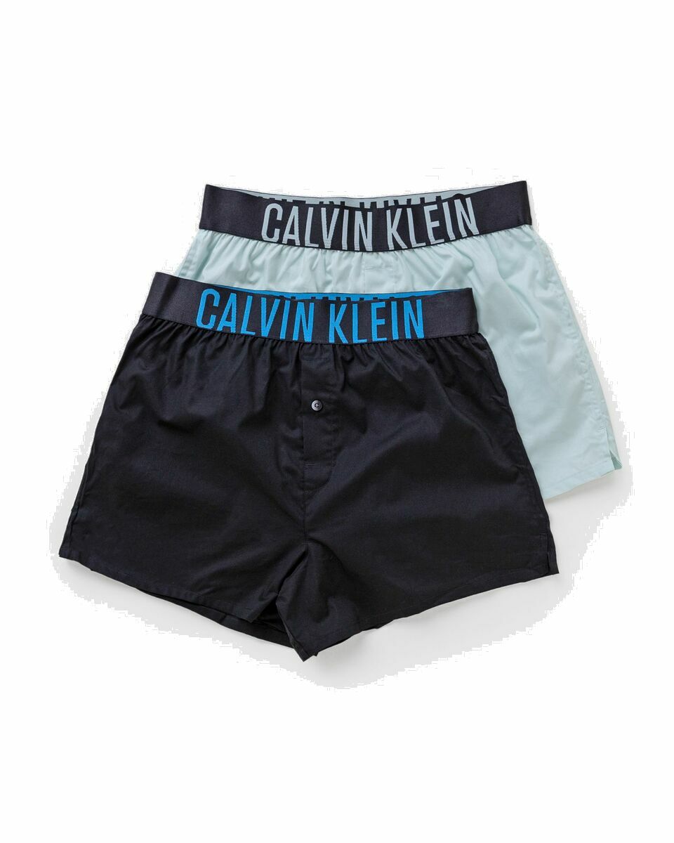 Photo: Calvin Klein Underwear Boxer Slim 2 Pack Black|Blue - Mens - Boxers & Briefs