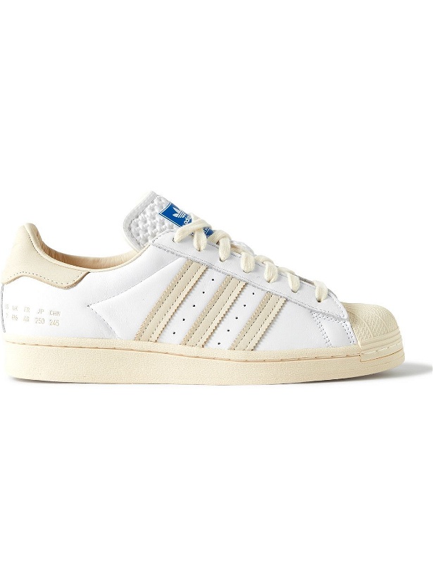 Photo: adidas Originals - Superstar Rubber-Trimmed Leather and Nubuck Sneakers - White