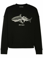 PALM ANGELS - Shark Embroidery Cotton Sweatshirt