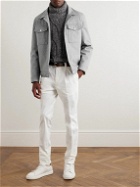 Brunello Cucinelli - Padded Wool Shirt Jacket - Gray