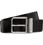 Dolce & Gabbana - 3.5cm Black Polished-Leather Belt - Black