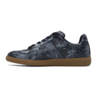 Maison Margiela Navy Painted Replica Sneakers