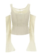 Andreadamo Ribbed Knit Top With Floating Details