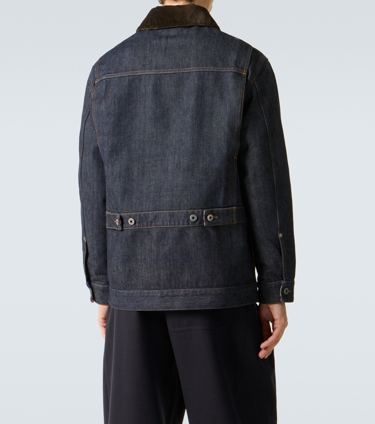 Loewe Corduroy-trimmed denim jacket