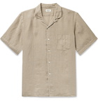 HARTFORD - Camp-Collar Slub Linen Shirt - Neutrals