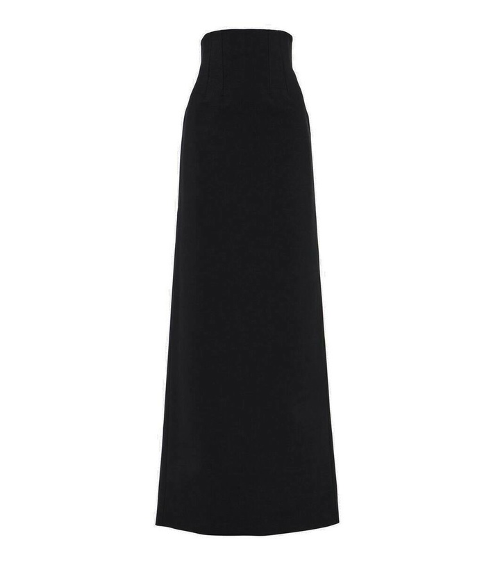 Photo: Ferragamo High-rise wool-blend maxi skirt